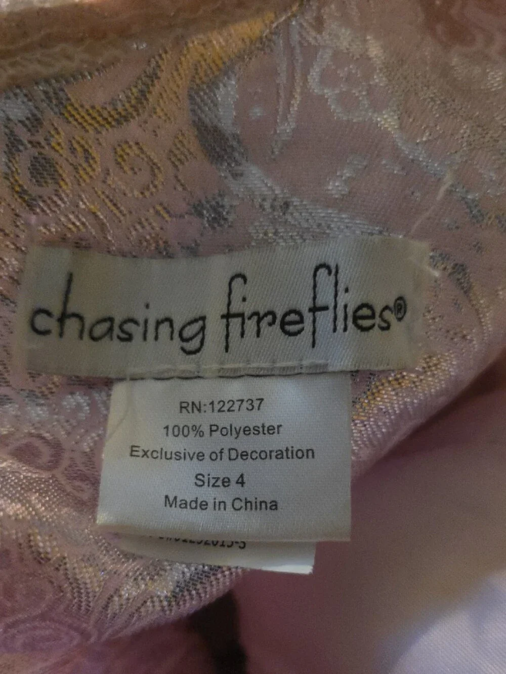 Chasing Fireflies Pink and Silver Tulle Princess Costume